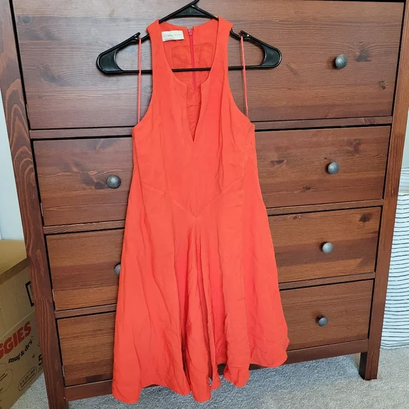 Stella McCartney Elegant Orange Sleeveless Dress - Picture 1 of 11